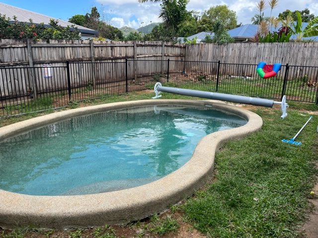 pool with roller cover