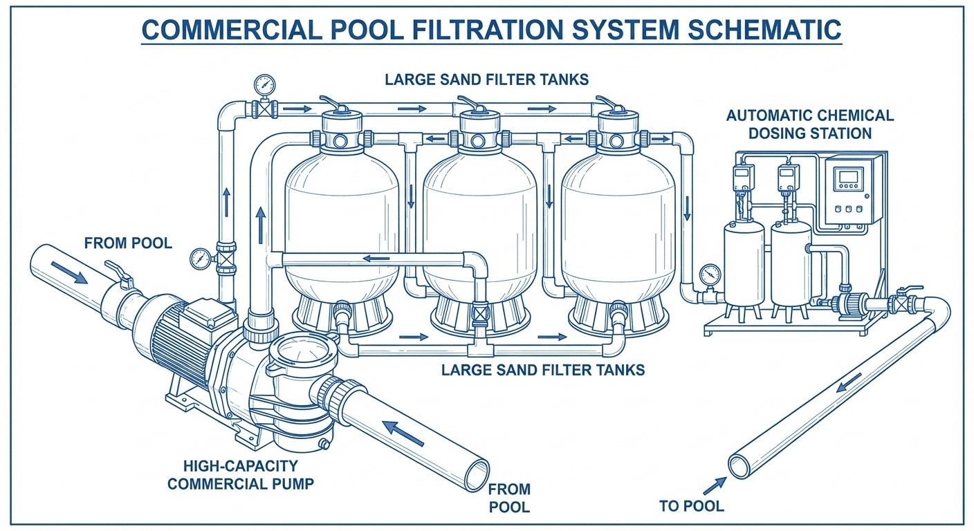 Commercial Pool Filtration System